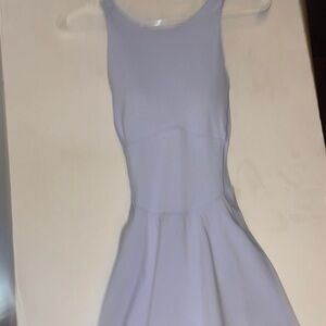 LuLu LEMON LIGHT BLUE ALIGN ATHLETIC DRESS CRISS CROSS BACK SHORTS UNDERNEATH 4